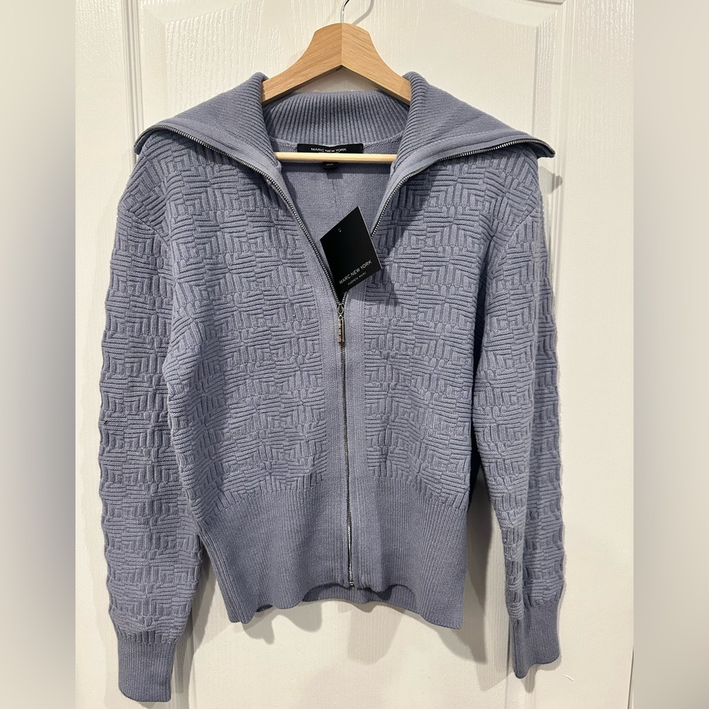 Andrew Marc New York Women’s Full Zip Cowl Neck Sweater - Size: Medium - NWT